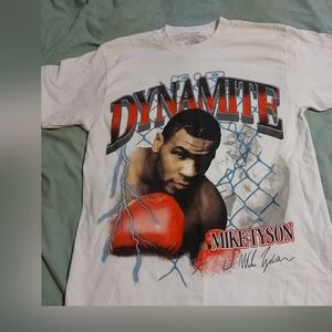 Mike Tyson Kid Dynamite Graphic T-Shirt - White Sz S. Adult